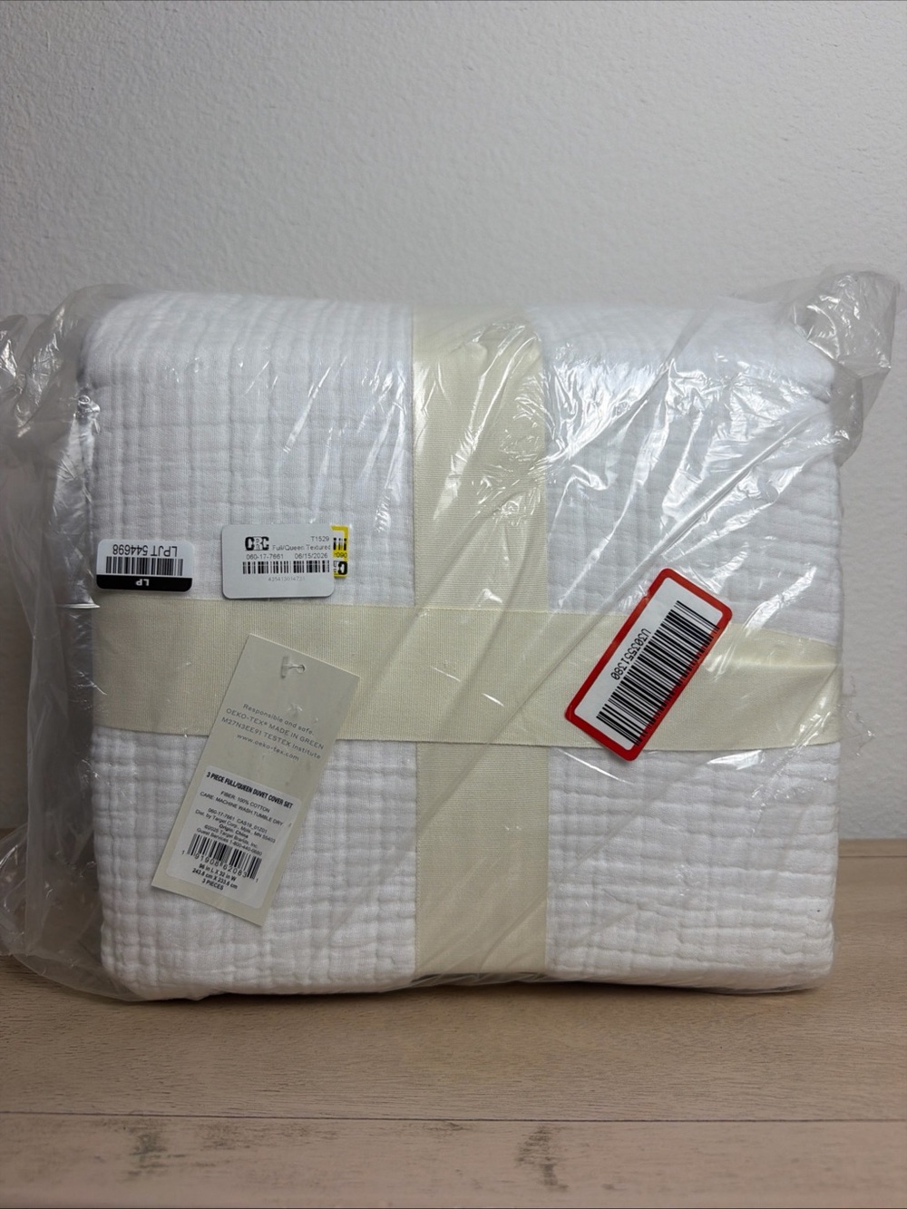 Casaluna 3 Piece Queen Duvet Cover Set Cotton NEW white